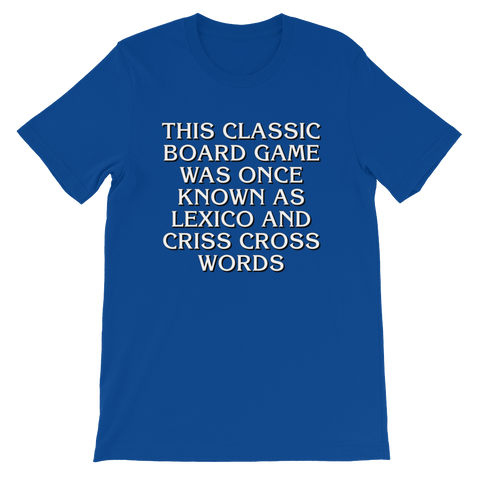 Crossword Game Unisex short sleeve t-shirt (New design!)